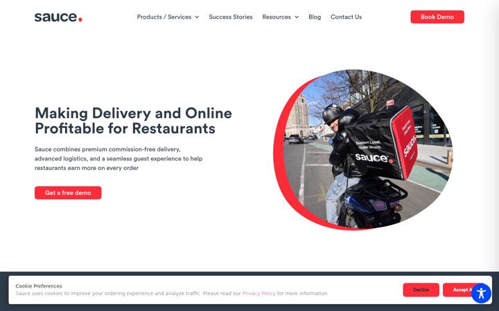 Screenshot of getsauce.com