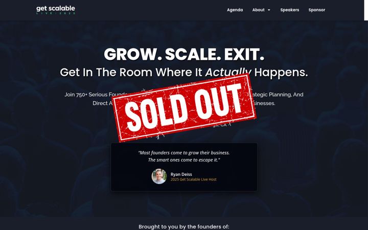 Screenshot of getscalablelive.com