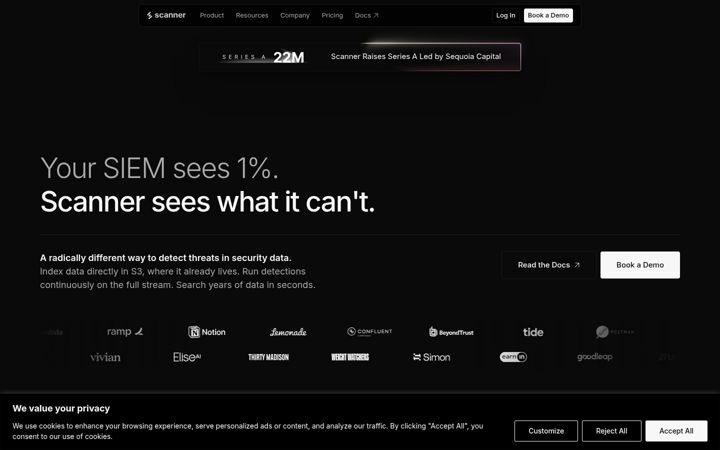 Screenshot of getscanner.dev