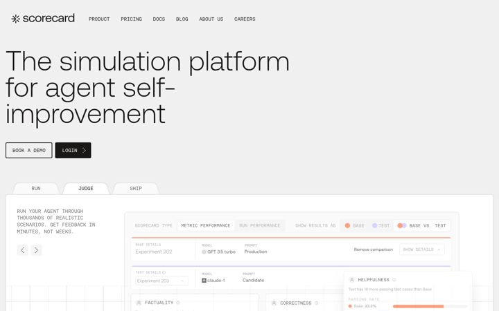 Screenshot of getscorecard.ai