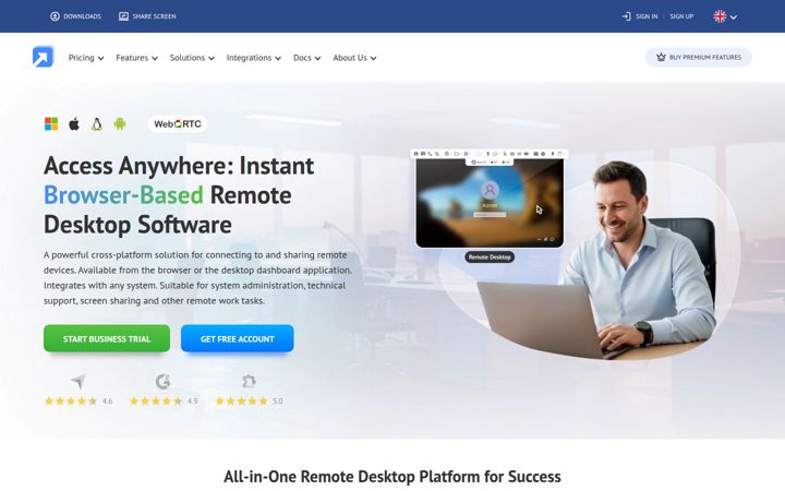 Screenshot of getscreen.me