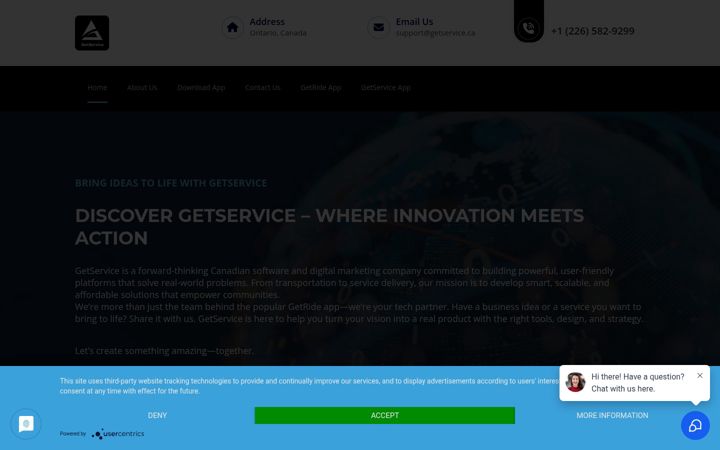 Screenshot of getservice.ca