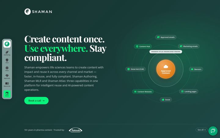 Screenshot of getshaman.com