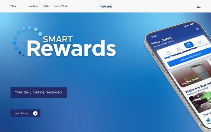 Screenshot of getsmartrewards.com