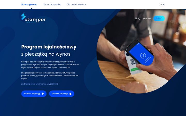Screenshot of getstamper.com