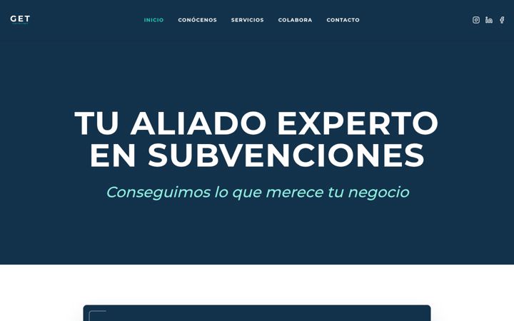 Screenshot of getsubvenciones.es