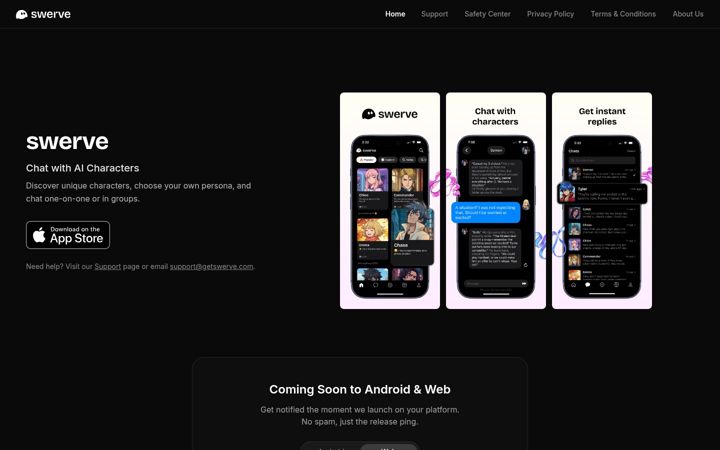 Screenshot of getswerve.com
