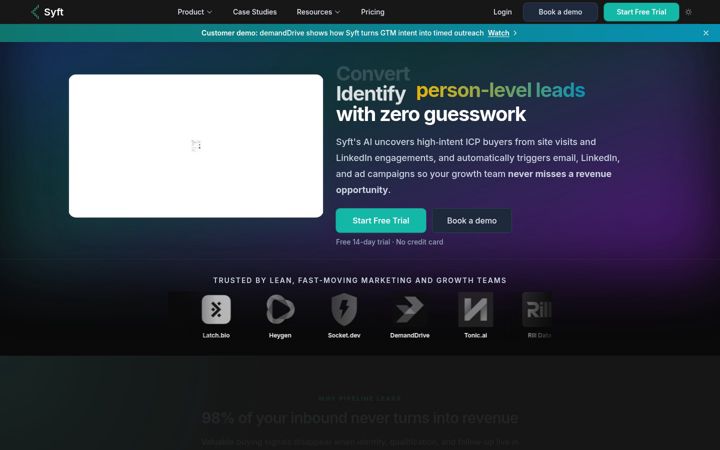 Screenshot of getsyft.app