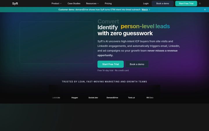 Screenshot of getsyftdata.com