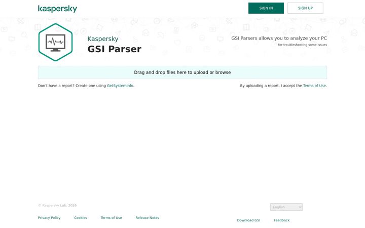 Screenshot of getsysteminfo.com
