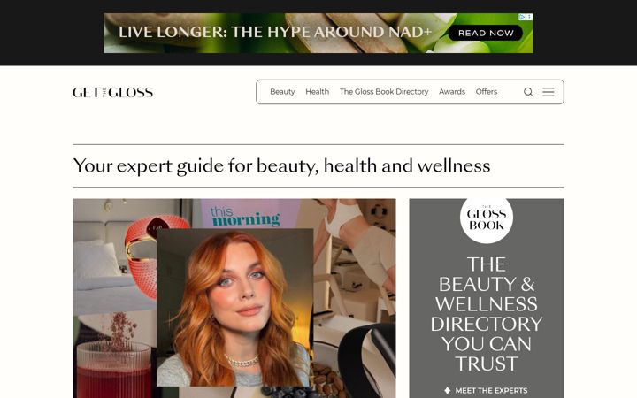 Screenshot of getthegloss.com