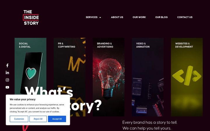 Screenshot of gettheinsidestory.com