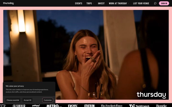 Screenshot of getthursday.com