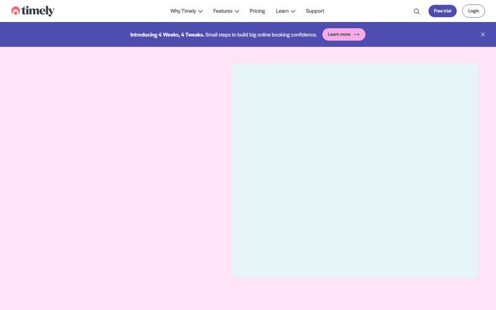 Ekrānuzņēmums no gettimely.com
