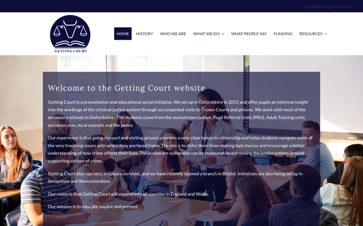 Screenshot of gettingcourt.com