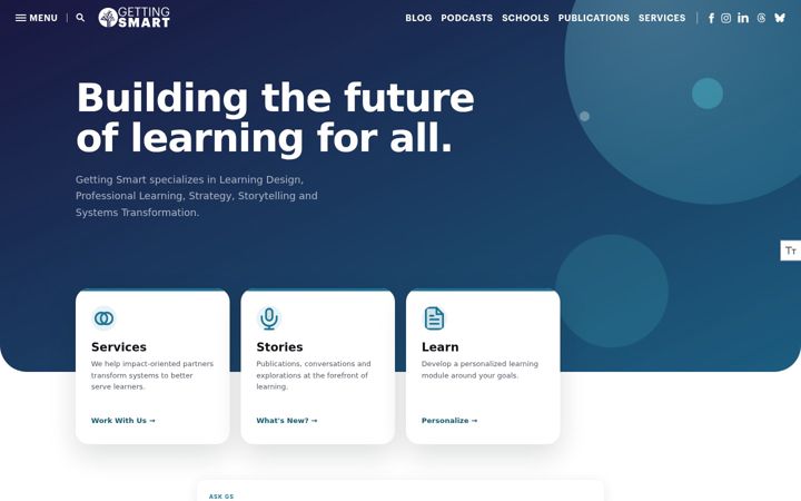 Screenshot of gettingsmart.com