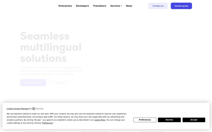 Screenshot of gettranslation.eu