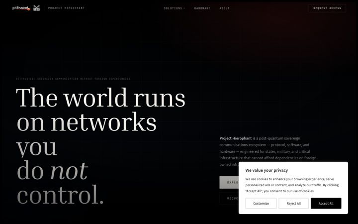 Screenshot of gettrusted.io