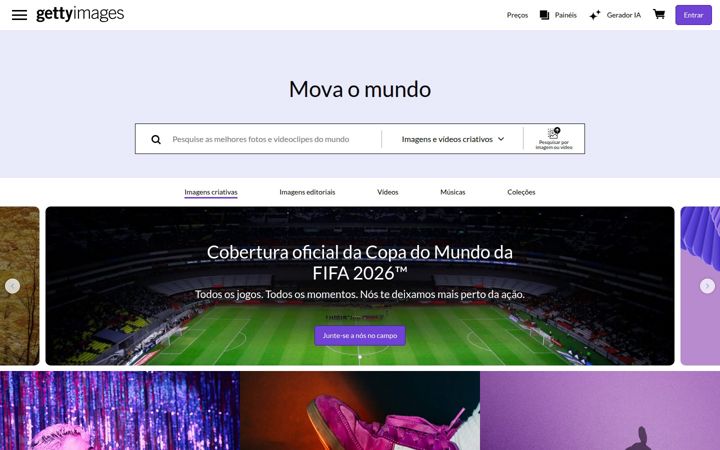 Zrzut ekranu gettyimages.com.br