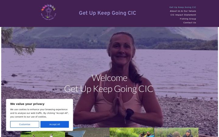Screenshot of getupkeepgoingcic.co.uk