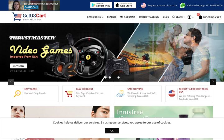 Screenshot of getuscart.com