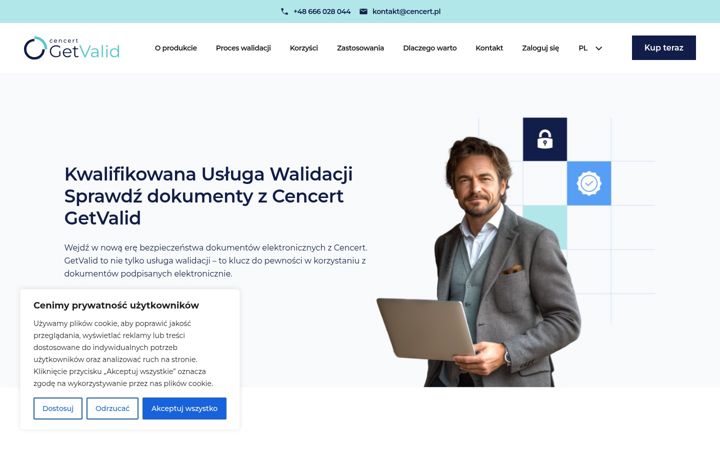 Screenshot of getvalid.pl