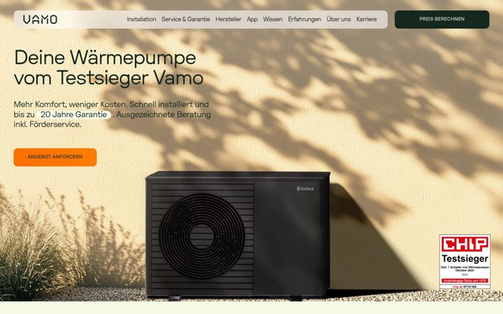 Screenshot of getvamo.de