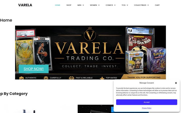 Screenshot of getvarela.com