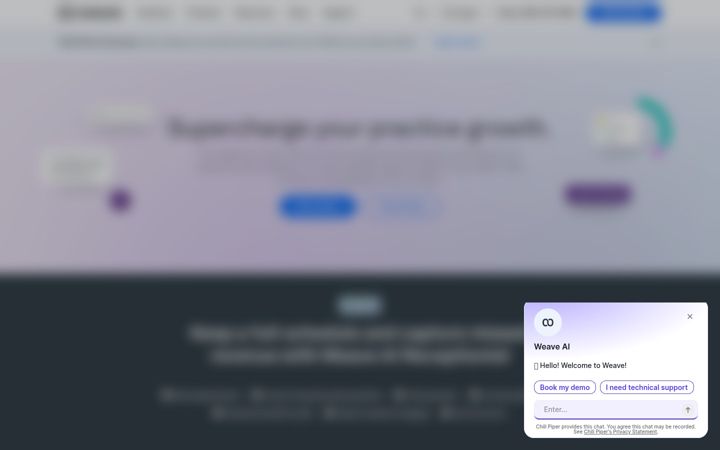 Screenshot ta' getweave.com