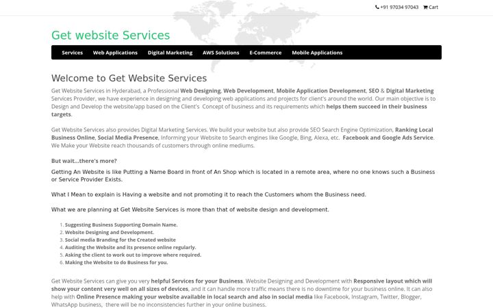 Screenshot of getwebsite.in