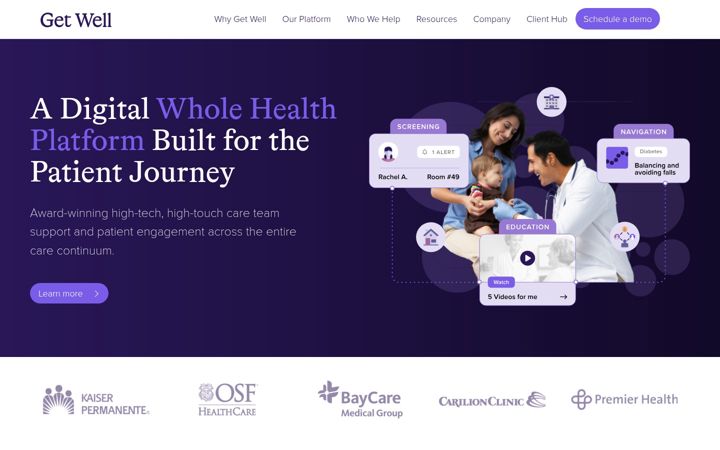 Screenshot of getwellnetwork.com