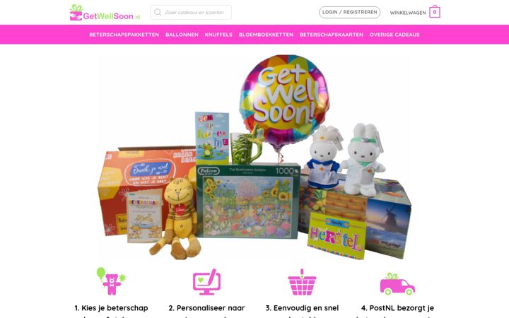 Screenshot of getwellsoon.nl