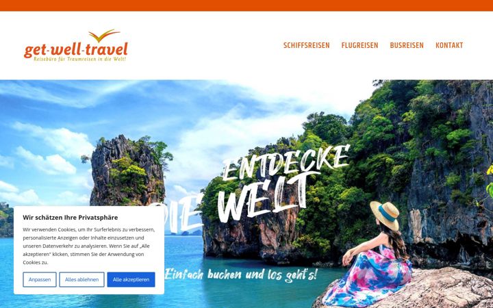 Screenshot of getwelltravel.de