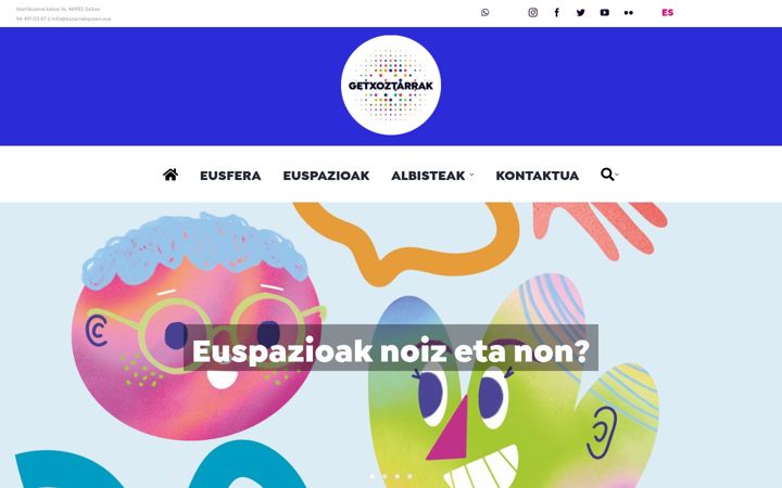 Screenshot of getxoztarrak.eus