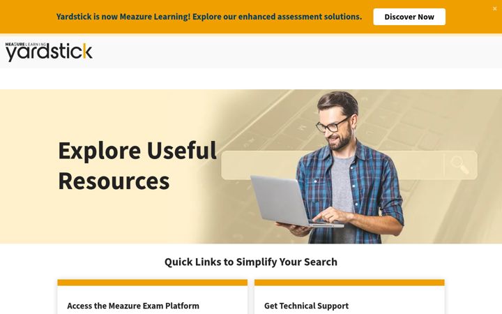 Screenshot of getyardstick.com