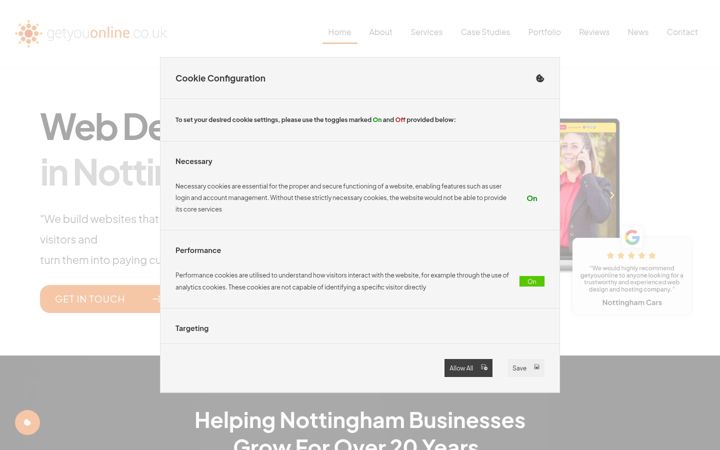 Screenshot of getyouonline.co.uk