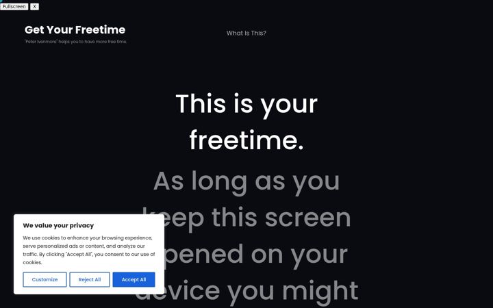 Screenshot of getyourfreetime.com