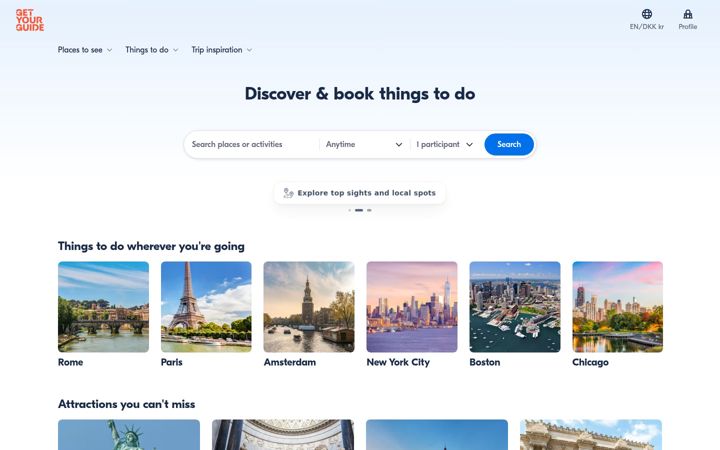 Snímek obrazovky getyourguide.fr