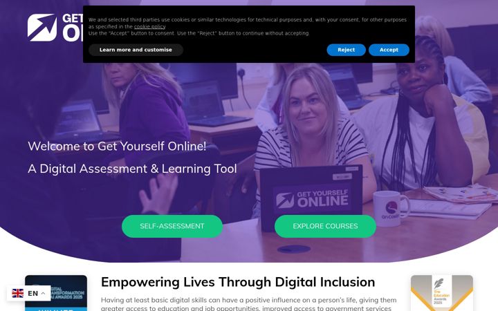 Screenshot of getyourselfonline.ie