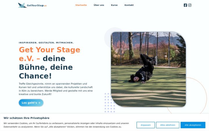 Screenshot of getyourstage-ev.de