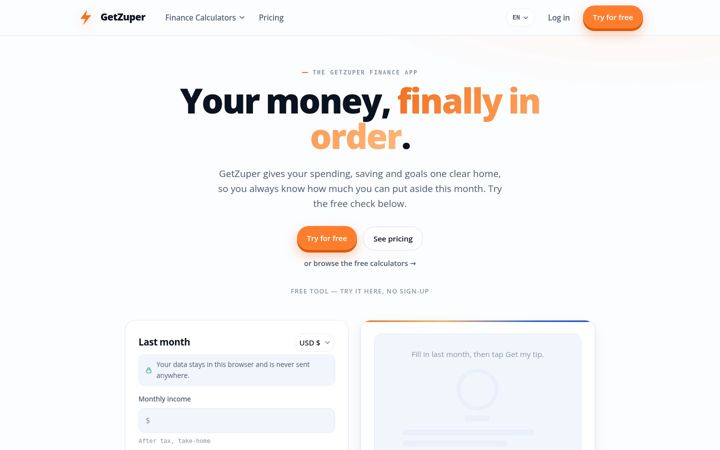 Screenshot of getzuper.com