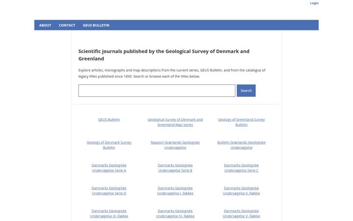 Screenshot of geusjournals.org