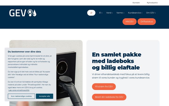 Screenshot of gev.dk