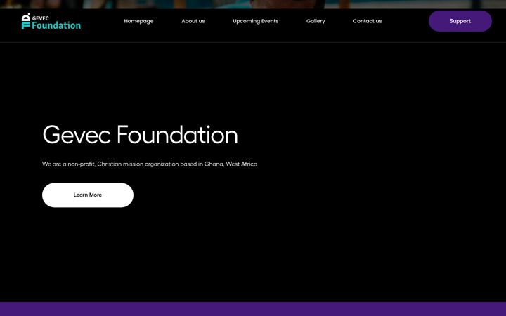 Screenshot of gevecfoundation.com