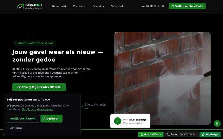 Screenshot of gevel.pro