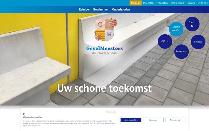 Screenshot of gevelmeesters.nl