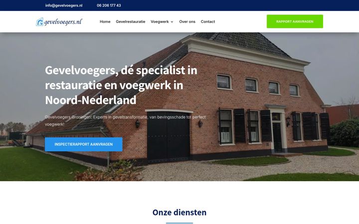 Screenshot of gevelvoegers.nl