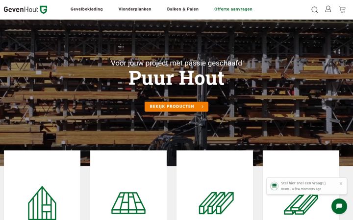 Screenshot of gevenhout.nl