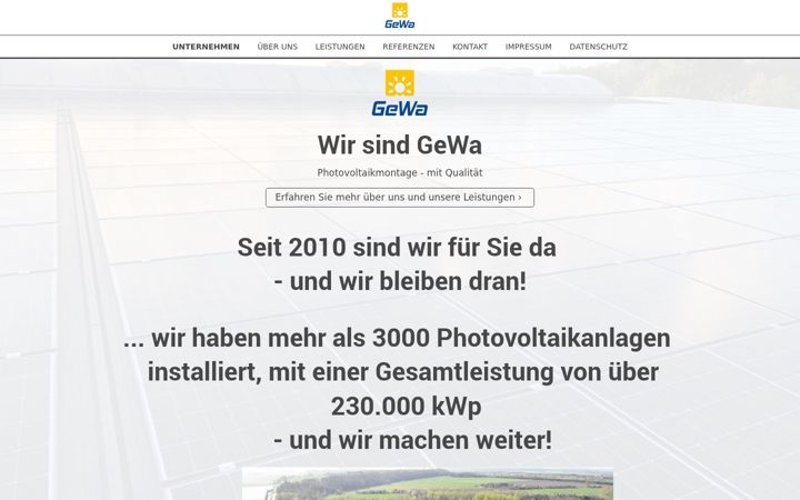 Screenshot of gewa-pvmontage.de