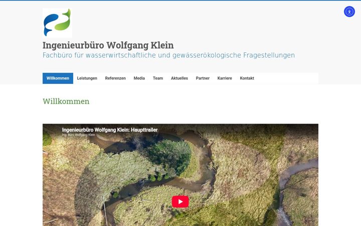 Screenshot of gewaesser-buero-klein.de